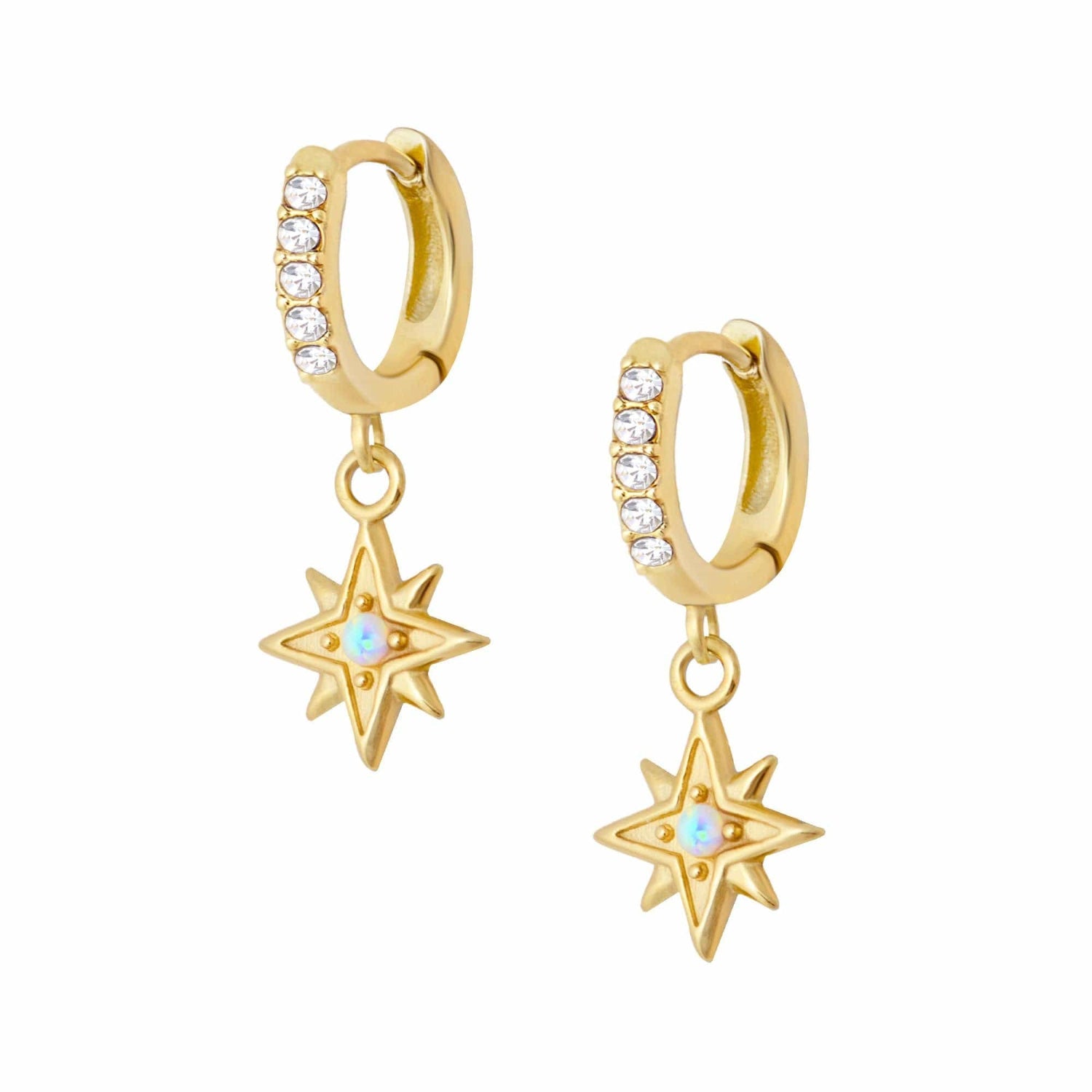 Bohomoon Stainless Steel Kerry Opal Hoop Earrings