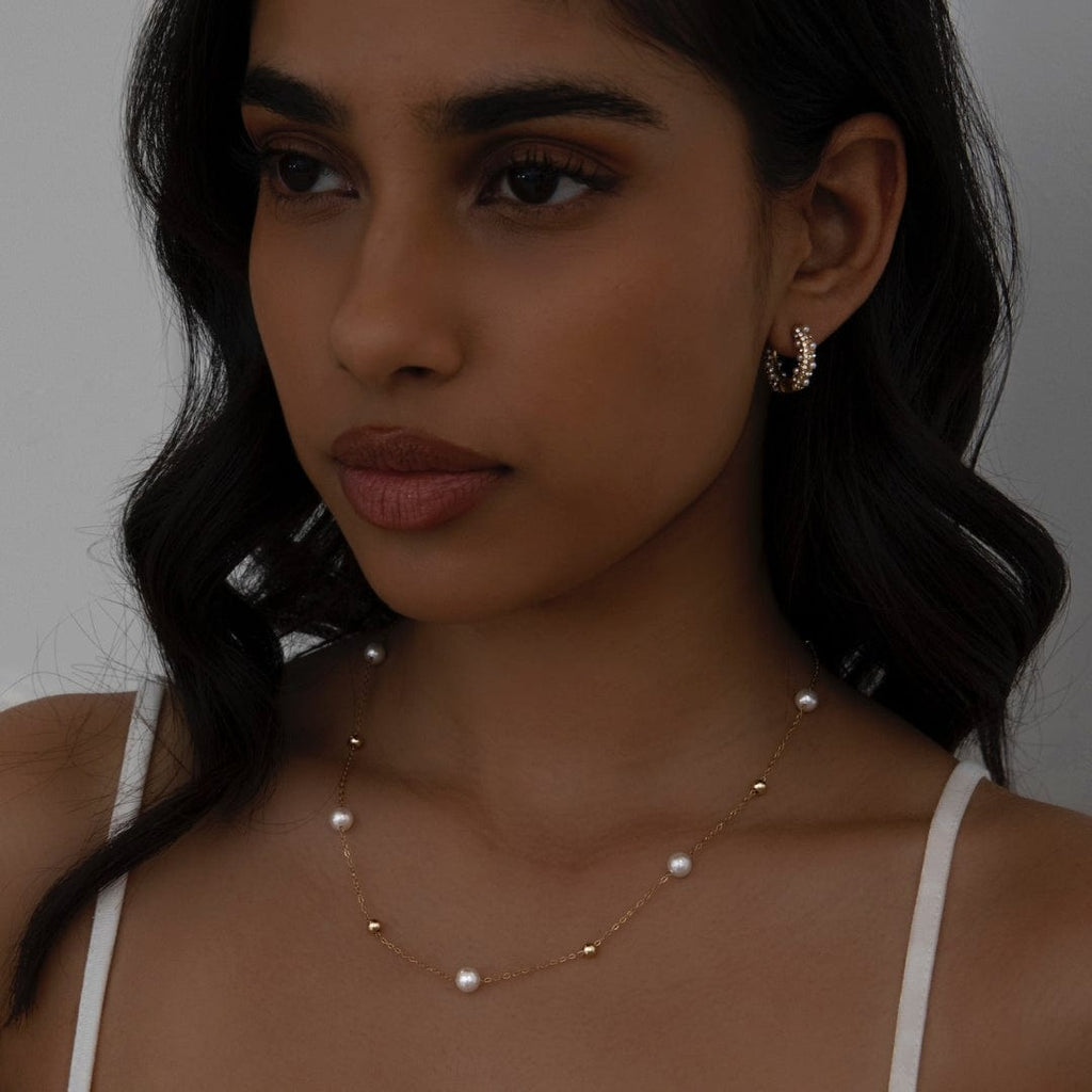 Alice Pearl Hoop Earrings
