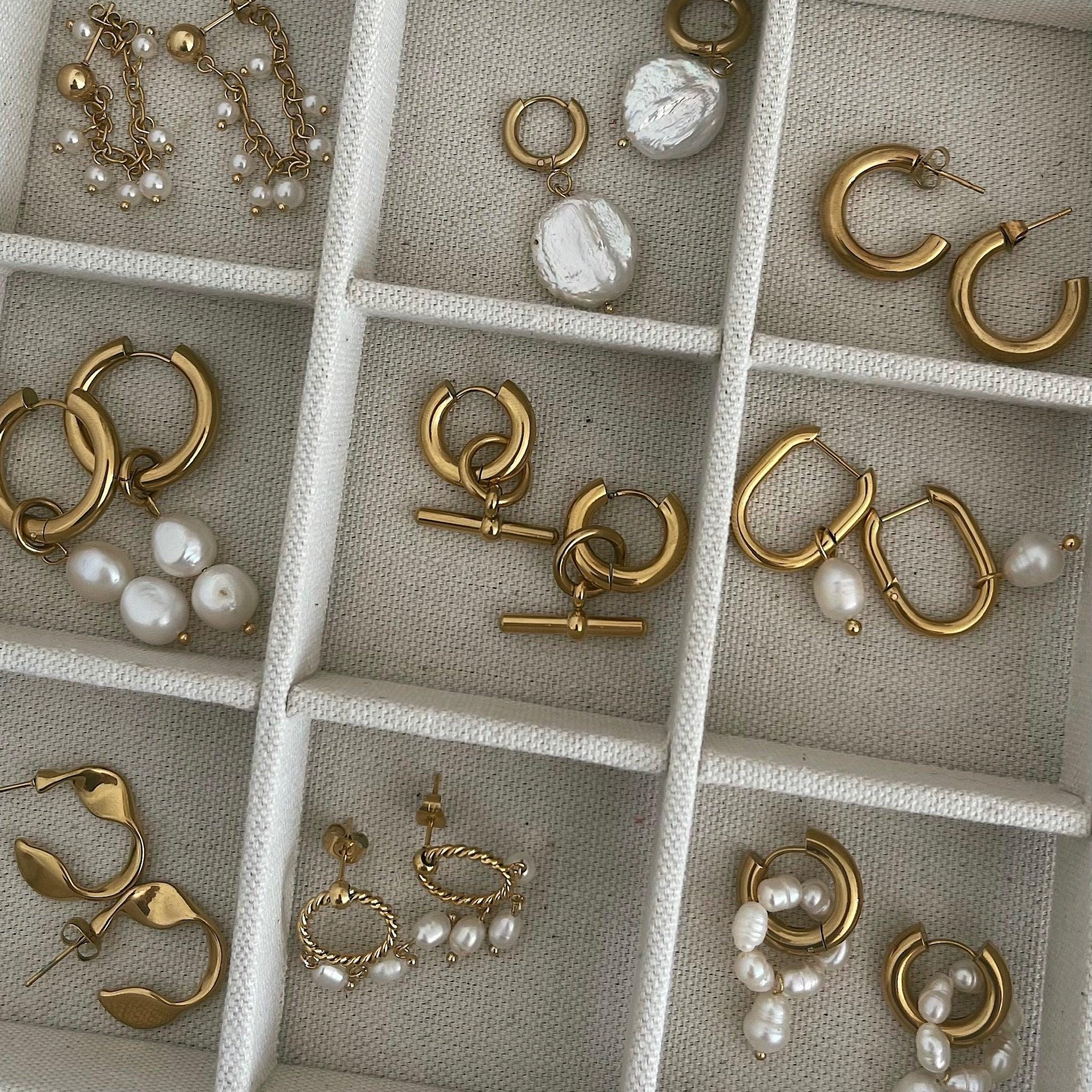Bora Bora Pearl Hoop Earrings