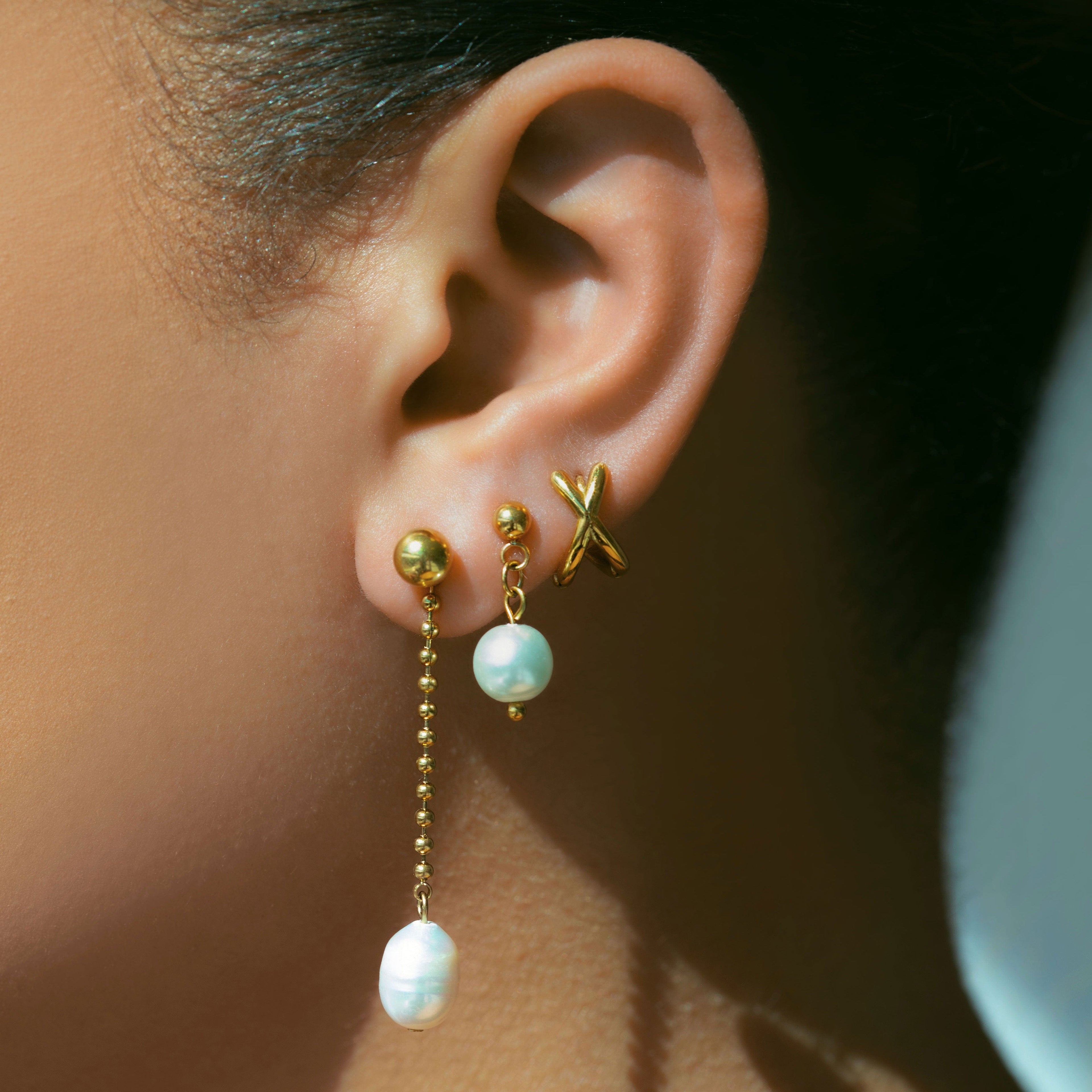 Criss Cross Hoop Earrings