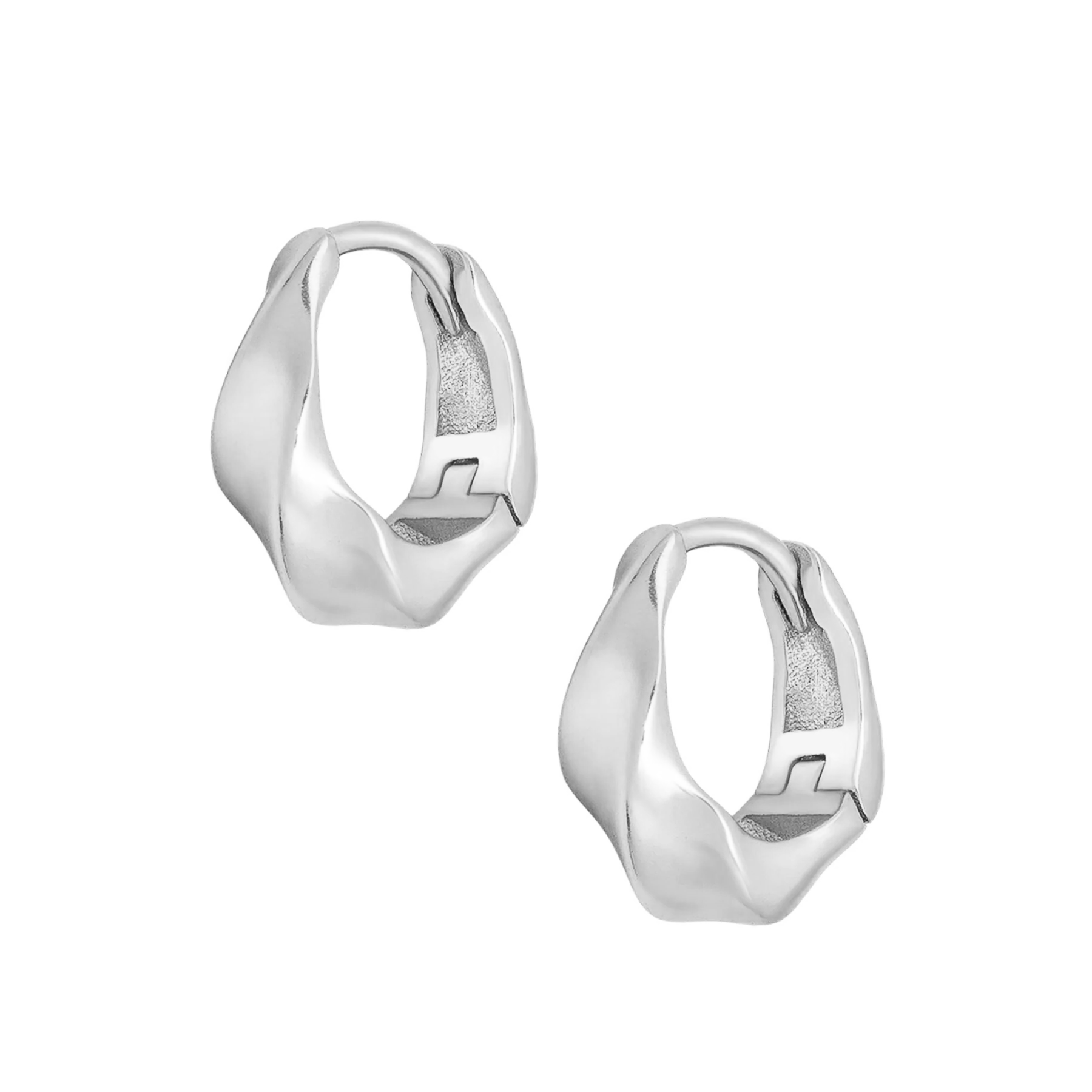 Bohomoon Stainless Steel Daisy Hoop Earrings