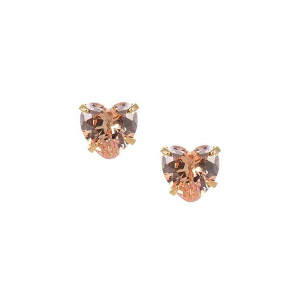 Heart Birthstone Earrings