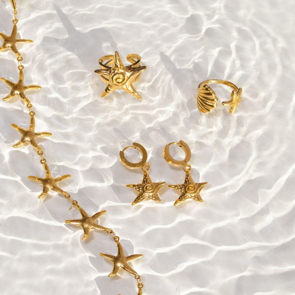 Lani Starfish Hoop Earrings