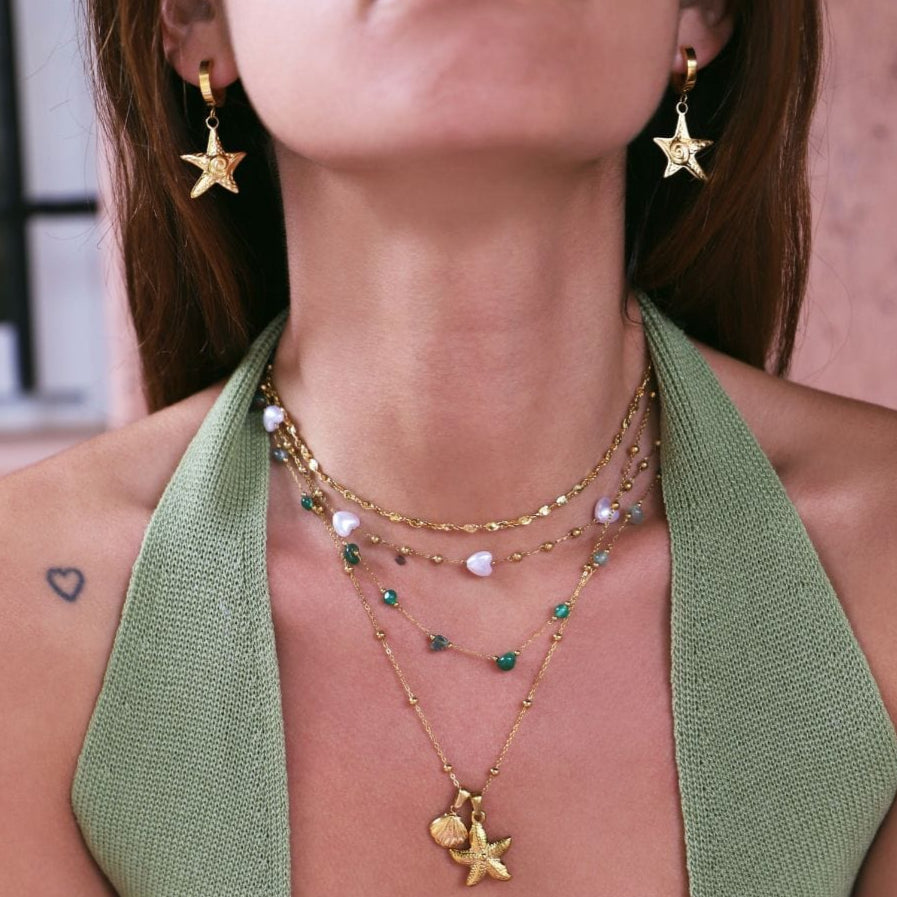 Lani Starfish Hoop Earrings