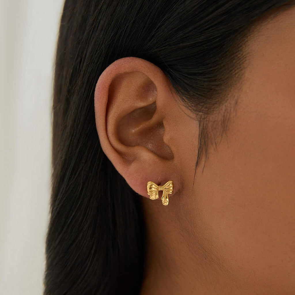 Nora Bow Stud Earrings